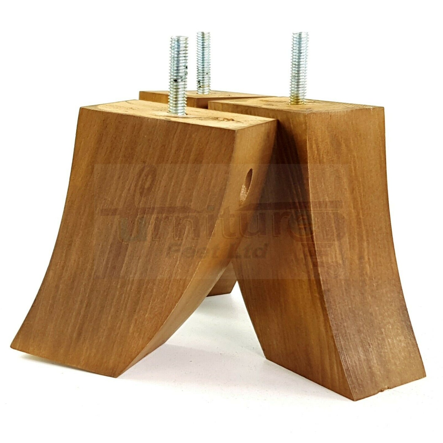 SET OF 4 WOODEN FURNITURE FEET 100mm HIGH REPLACEMENT SOFA LEGS 8mm Thread