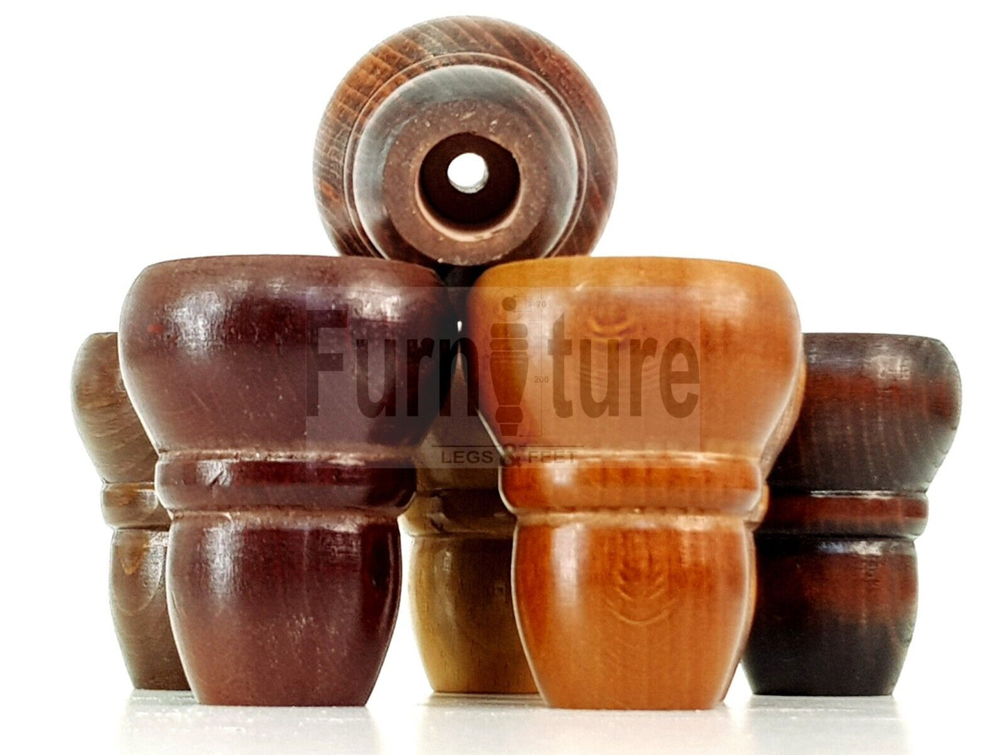 Set Of 4 Turned Wood Repacement Furniture Legs Sofa Chair Settee Feet 82mm