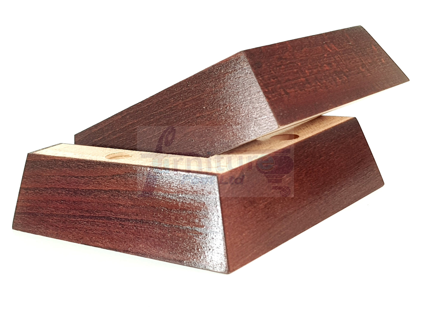 Set Of 4 Wooden Corner Furniture Feet 40mm High Replacement Sofa Chair Legs