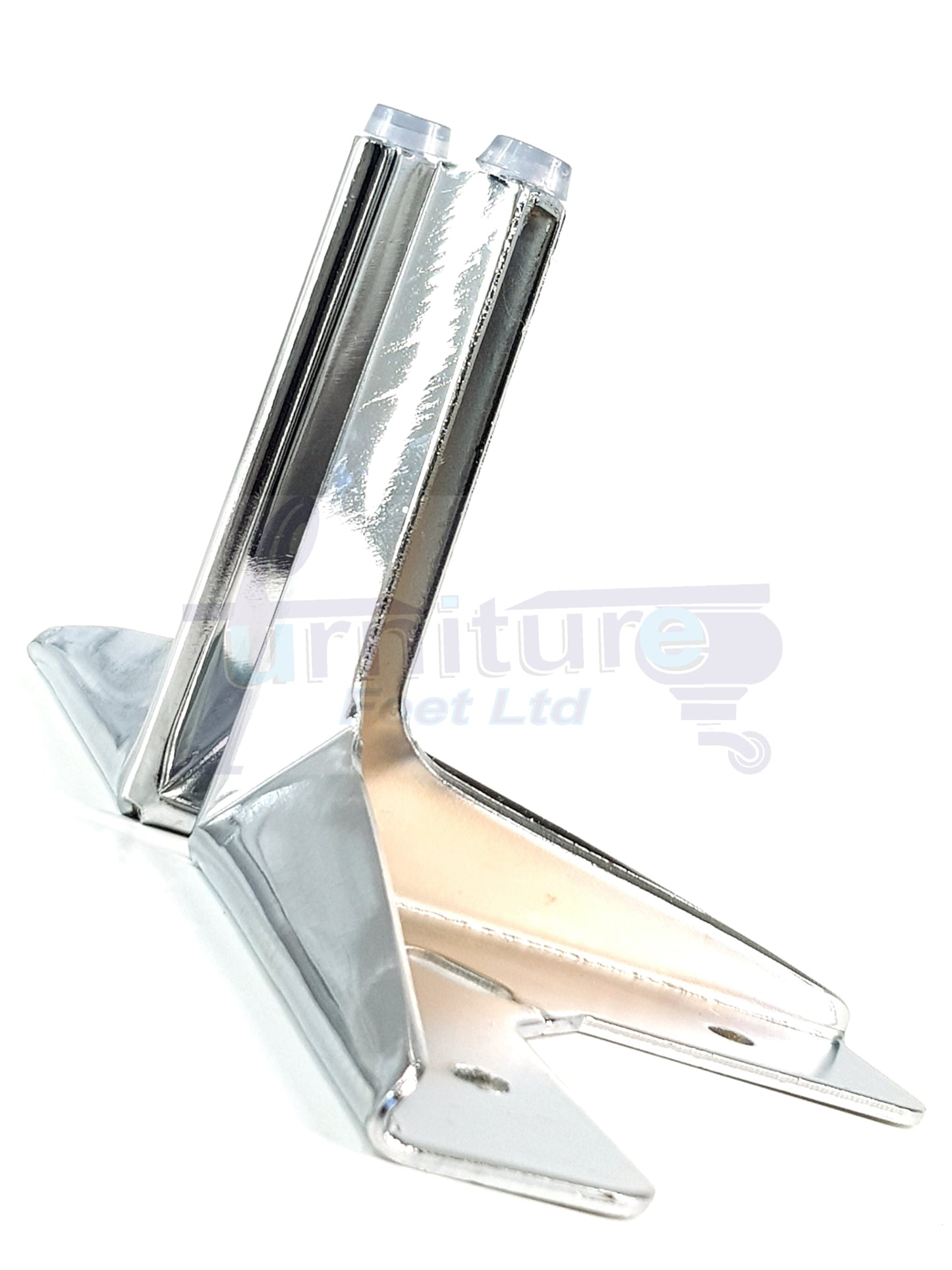 4 Metal Furniture Legs 125mm High Chrome Corner Feet Sofa Chair Beds Cabinets