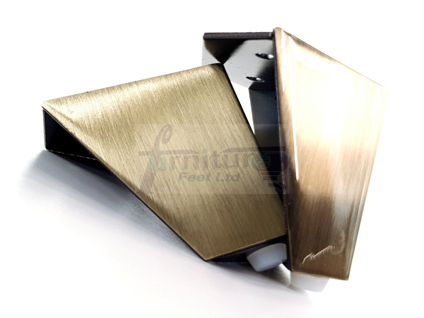 4 Brushed Brass Metal Legs 60mm High Replacement Feet Cabinet Sofa Chair Stool