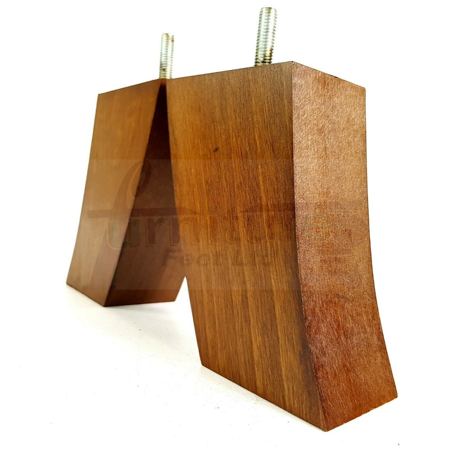 SET OF 4 WOODEN FURNITURE FEET 100mm HIGH REPLACEMENT SOFA LEGS 8mm Thread