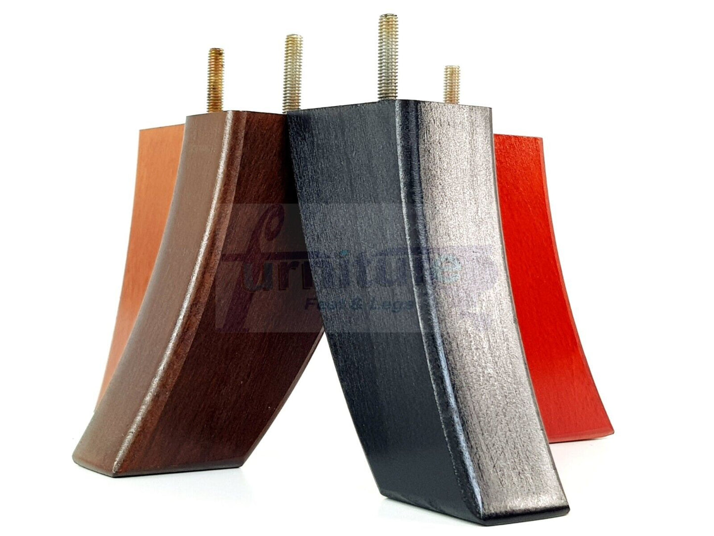 SET OF 4 WOODEN FURNITURE FEET 135mm HIGH REPLACEMENT SOFA LEGS 8mm Thread