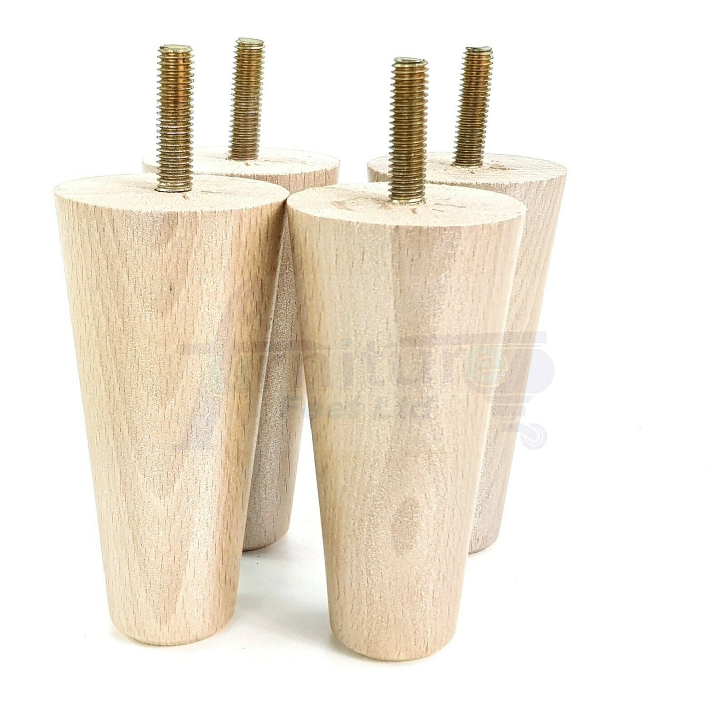 Turned Solid Wood Furniture Feet Round Replacement Mid Century Retro Legs 80mm High M8 Various Colours Set of 4 Sofa Chairs Stools Cabinets