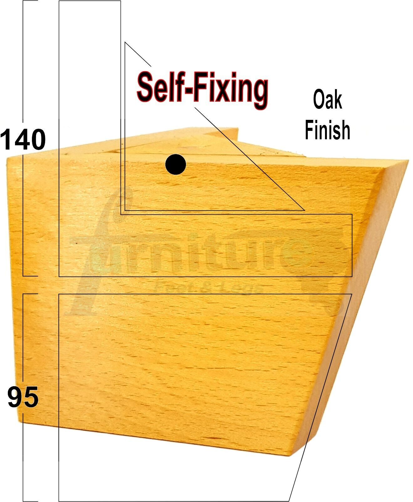 4 Solid Wood Furniture Legs Replacement Corner Feet 95mm High Multi Colours Chairs Stools Sofa Beds Settee & Cabinets Fix With Screws