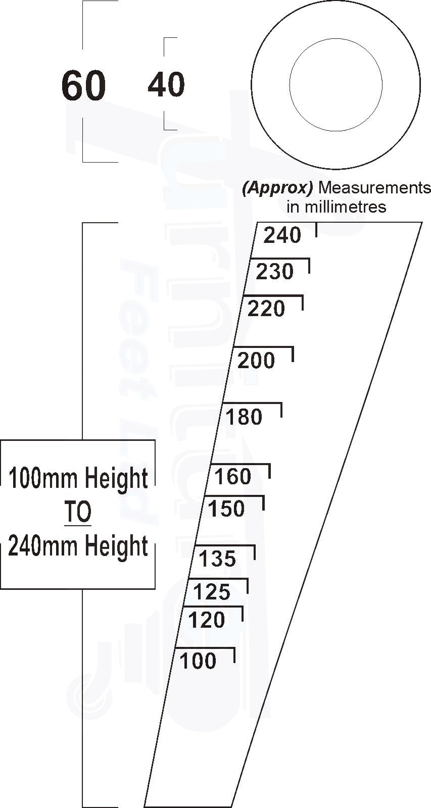 4 Solid Wood Turned Furniture Feet Replacement Mid Centry Angled Retro Legs 100mm High M8 Sofa Chairs Stools Cabinets Beds