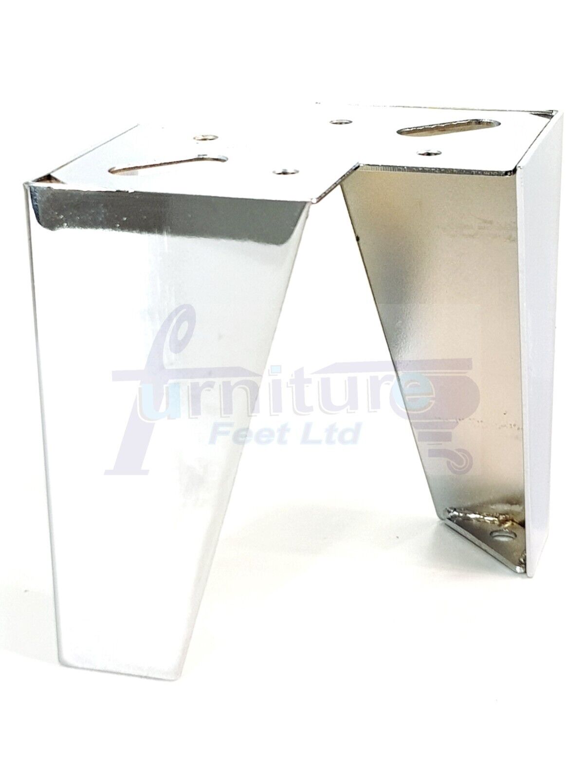 4 Silver Chrome Metal Legs 125mm High Replacement Feet Cabinet Sofa Chair Stool