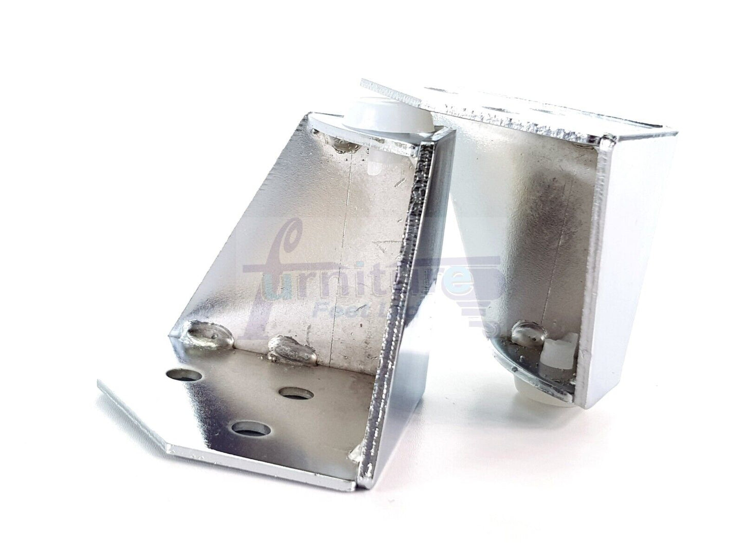 4 Metal Furniture Legs 60mm High Chrome Corner Feet Sofa Chair Beds Cabinets