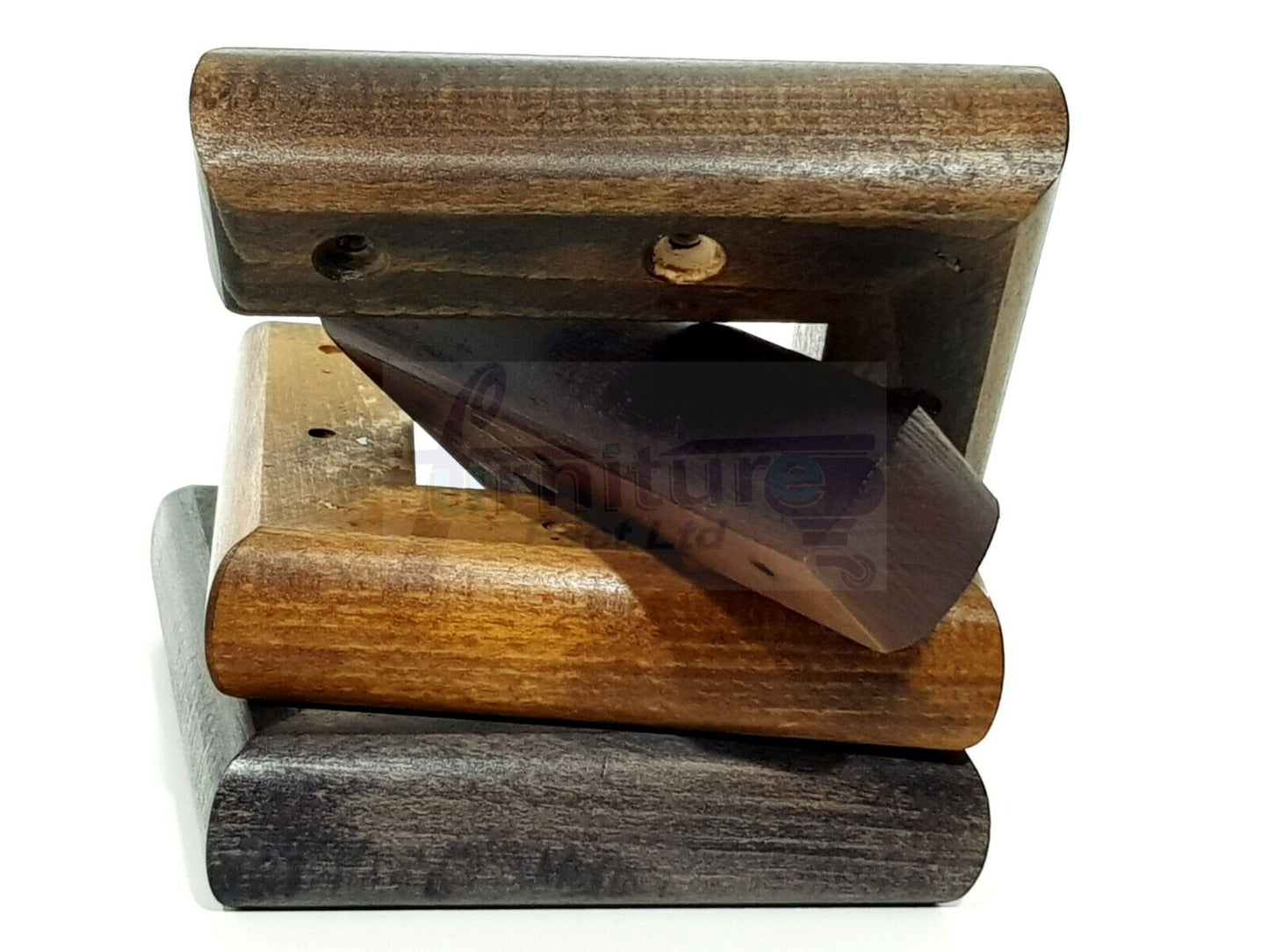 Set Of 4 Wooden Corner Furniture Feet 40mm High Replacement Sofa Chair Legs