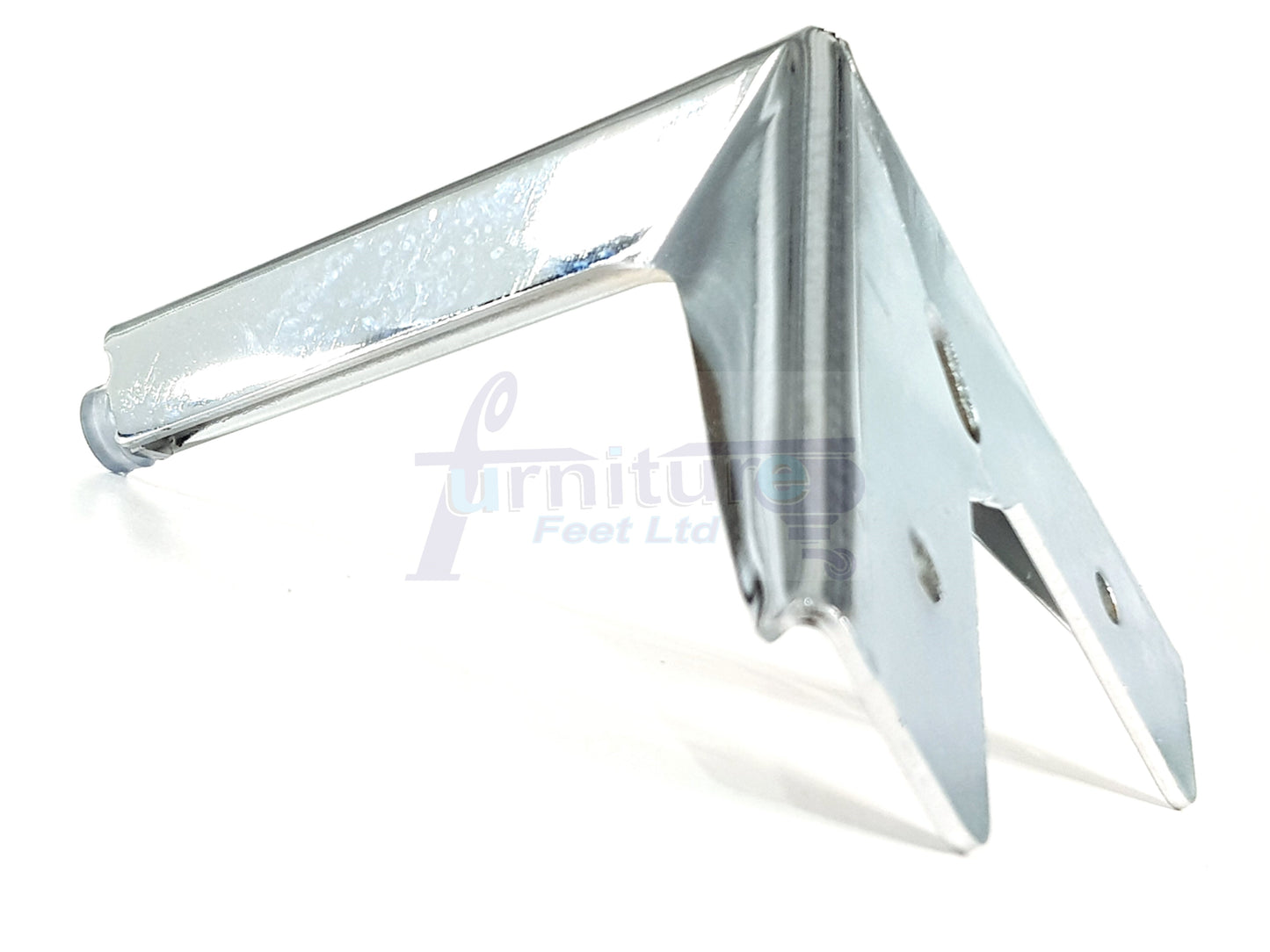 4 Metal Furniture Legs 125mm High Chrome Corner Feet Sofa Chair Beds Cabinets