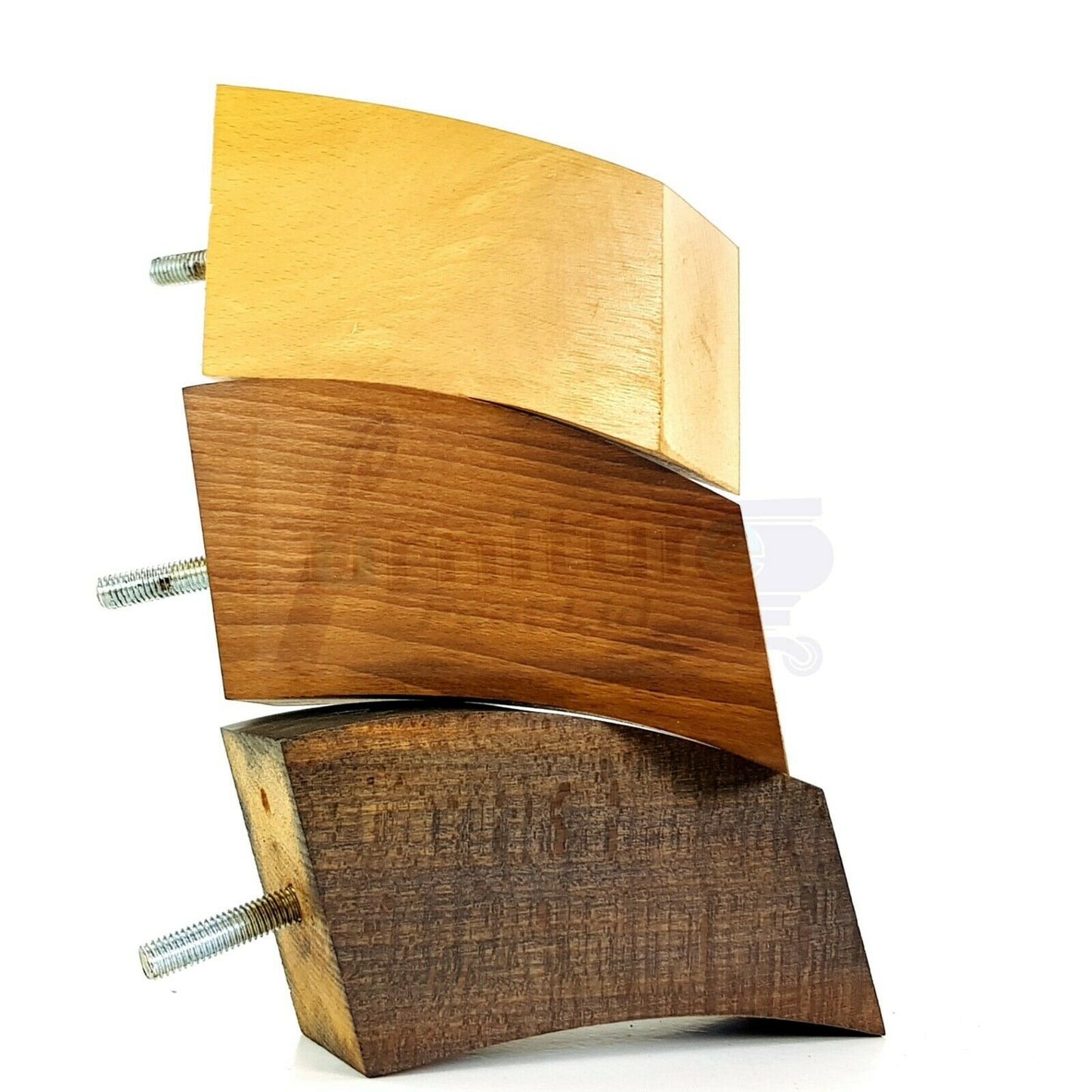 SET OF 4 WOODEN FURNITURE FEET 100mm HIGH REPLACEMENT SOFA LEGS 8mm Thread
