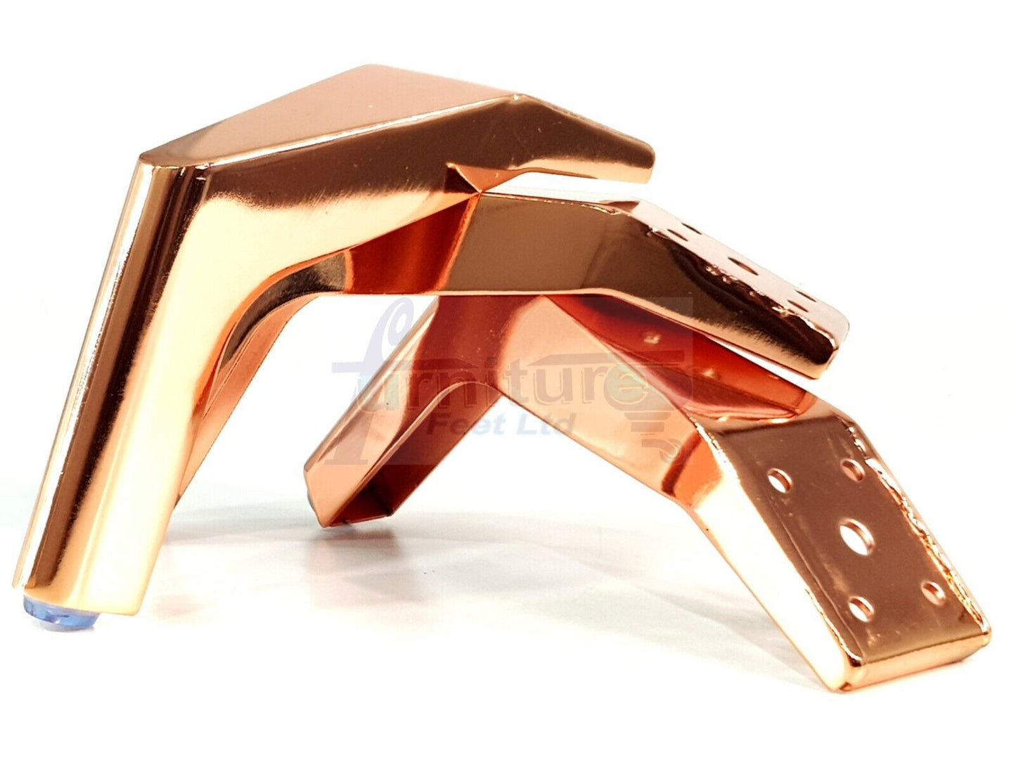 4 Rose Gold Furniture Feet Metal Copper Legs 160mm High Sofa Chair Beds Cabinets