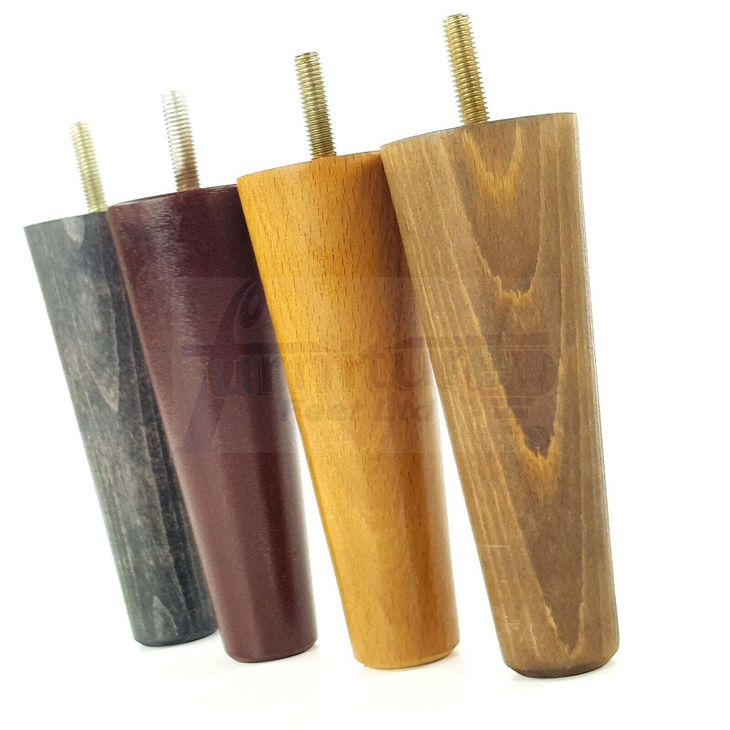 4 Wood Replacement Furniture Chair Legs M8 Footstool Settee Sofa Feet 120mm High