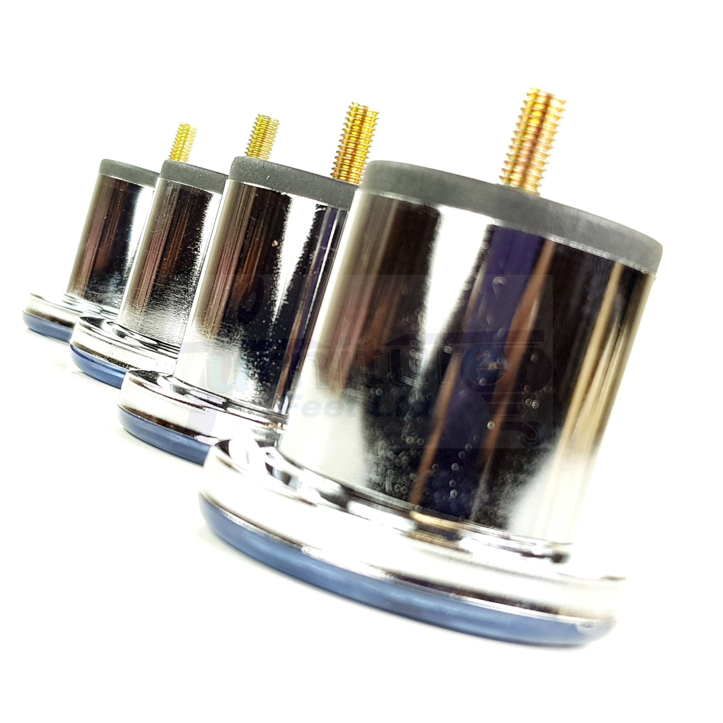 Metal Furniture Feet Chrome Replacement Metal Legs M8 Set of 4