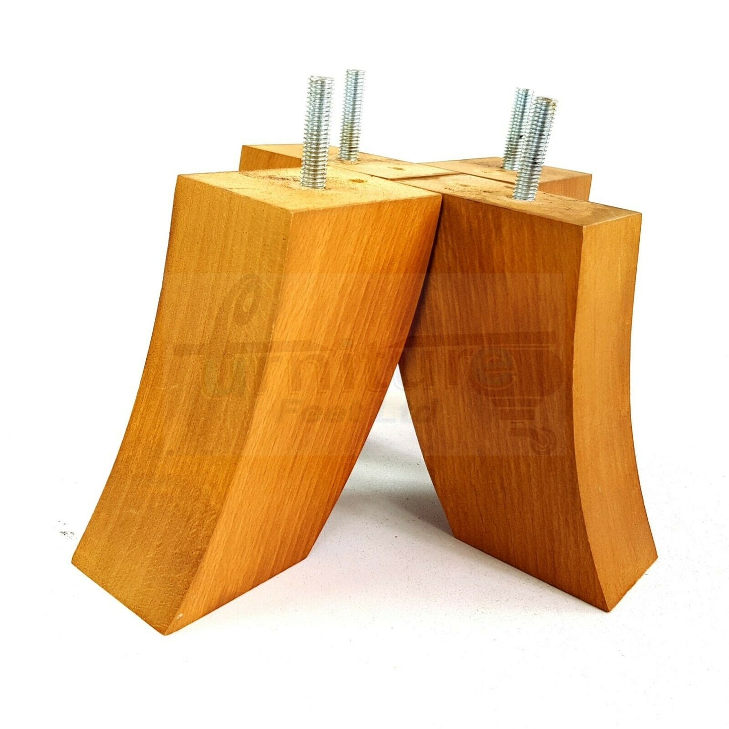 SET OF 4 WOODEN FURNITURE FEET 100mm HIGH REPLACEMENT SOFA LEGS 8mm Thread