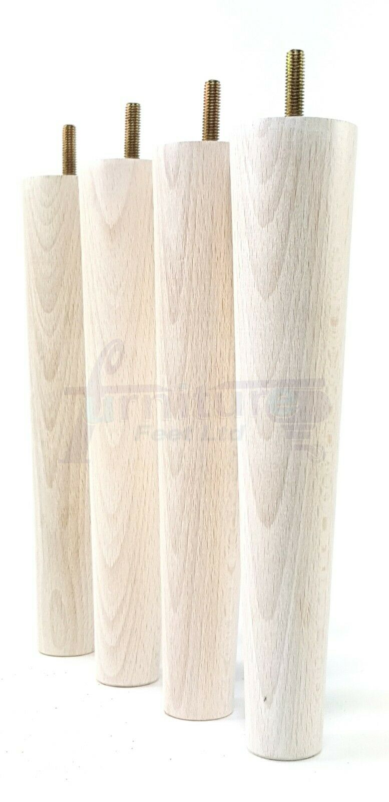 4 Retro Wood Replacement Furniture Chair Legs M8 Footstool Settee Sofa Feet 240mm High
