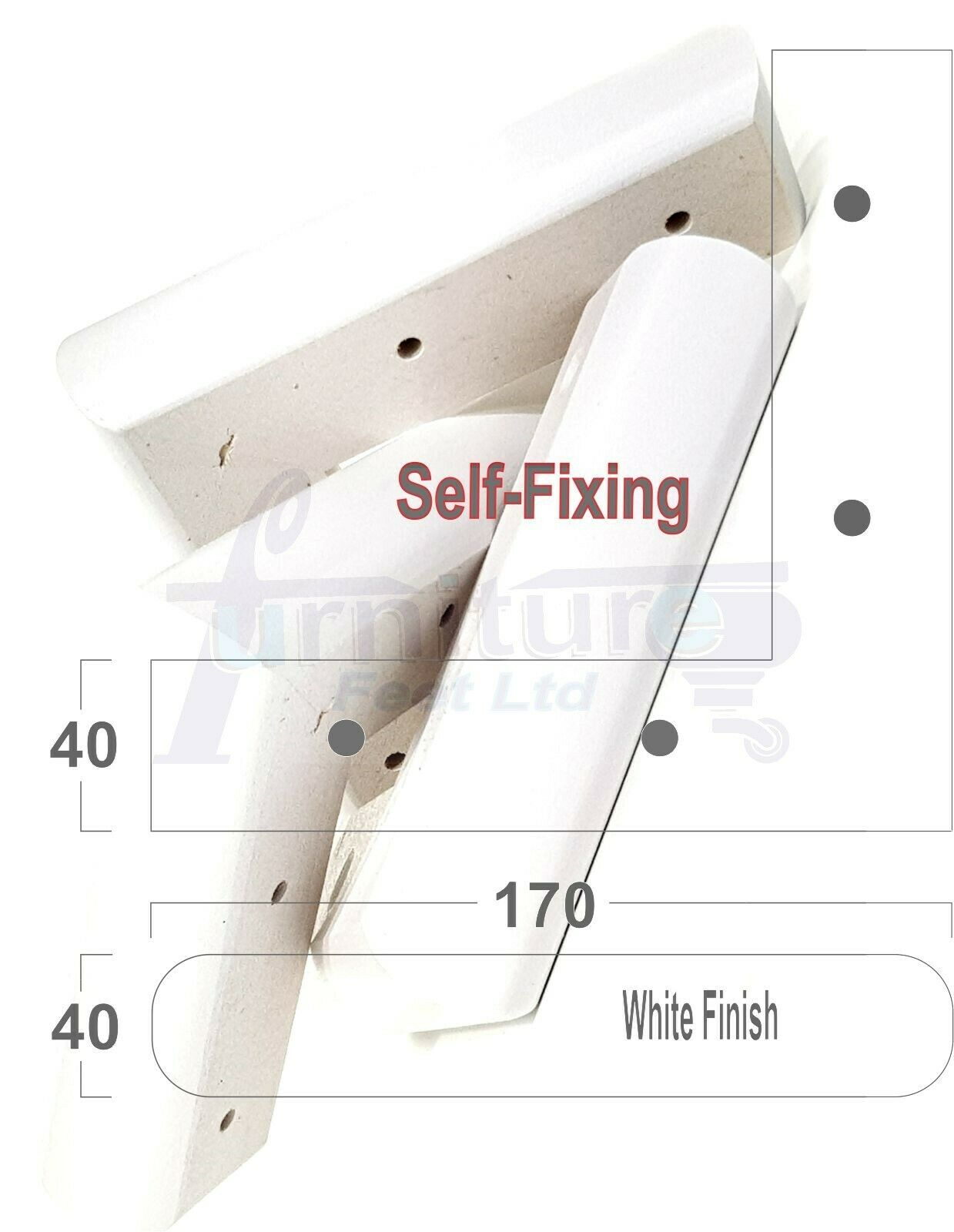 Set Of 4 Wooden Corner Furniture Feet 40mm High Replacement Sofa Chair Legs