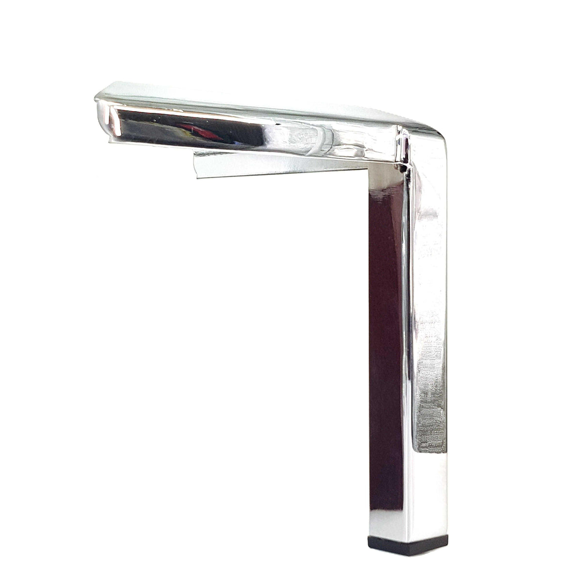 4 Metal Replacement Furniture Legs Chrome Corner Feet 180mm High Fix with Screws
