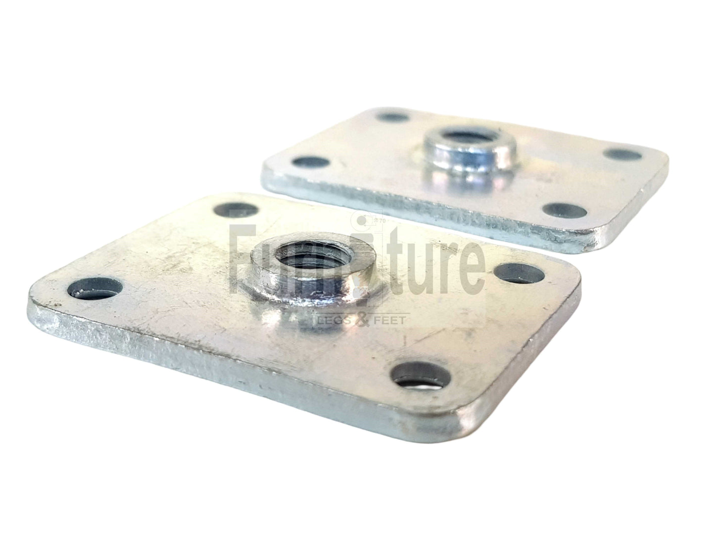 Furniture Fittings, Upholstery Fitting, Leg Fitting Nuts, Straight Fixing Plates x4