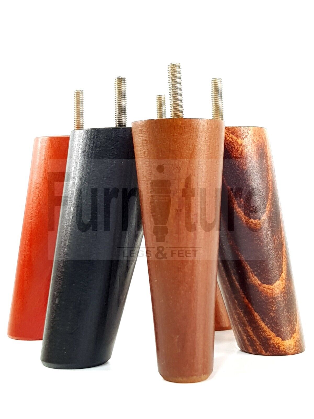 4x Turned Wood Furniture Settee Leg M8 Replacement Feet Chairs Stools Sofa 120mm