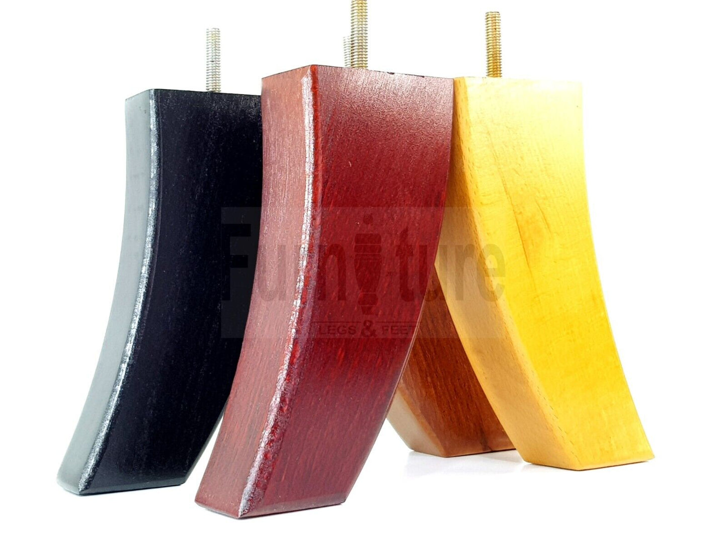 SET OF 4 WOODEN FURNITURE FEET 175mm HIGH REPLACEMENT SOFA LEGS 8mm Thread