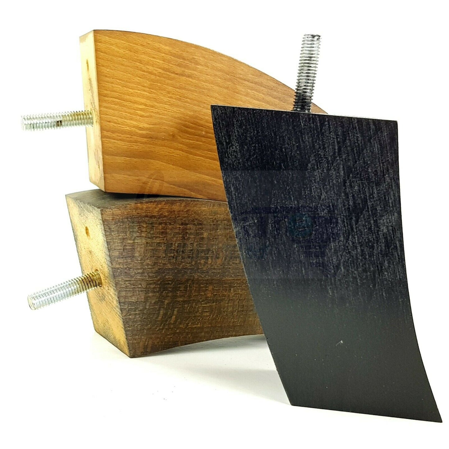 SET OF 4 WOODEN FURNITURE FEET 100mm HIGH REPLACEMENT SOFA LEGS 8mm Thread