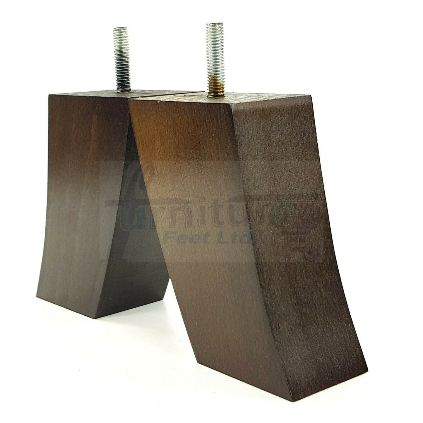 SET OF 4 WOODEN FURNITURE FEET 100mm HIGH REPLACEMENT SOFA LEGS 8mm Thread