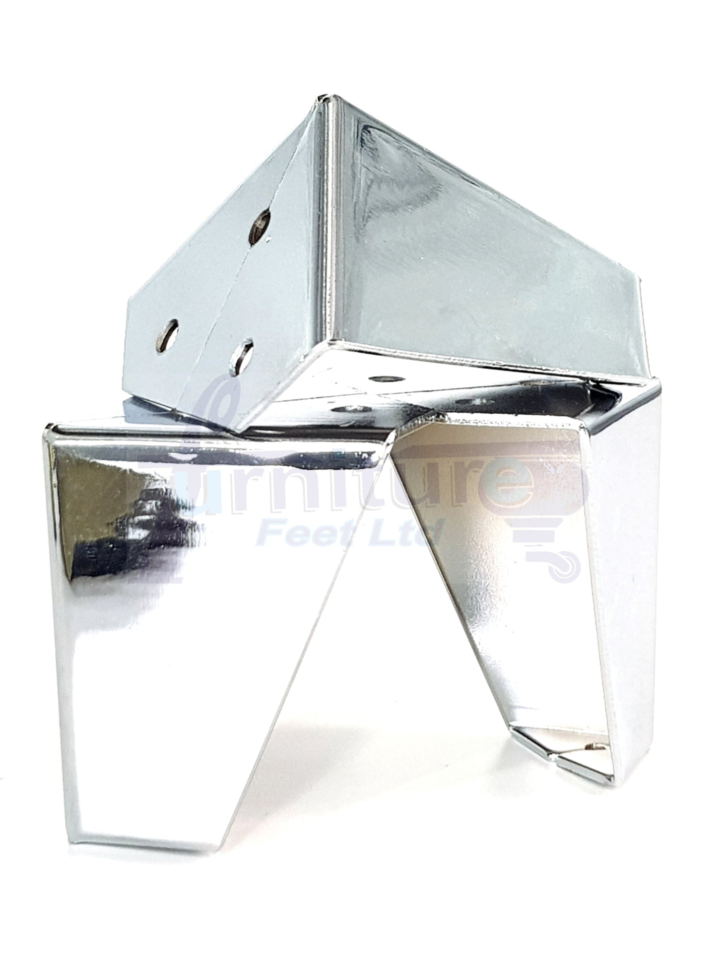 4 Metal Furniture Legs 95mm High Chrome Corner Feet Sofa Chair Beds Cabinets