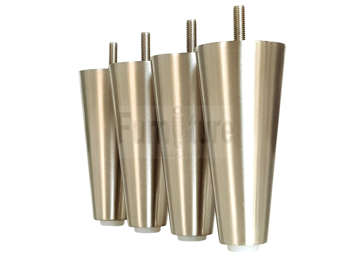 4x Metal Chrome Furniture Settee Legs Cabinet Sofa Feet 130mm High Chair Beds M8