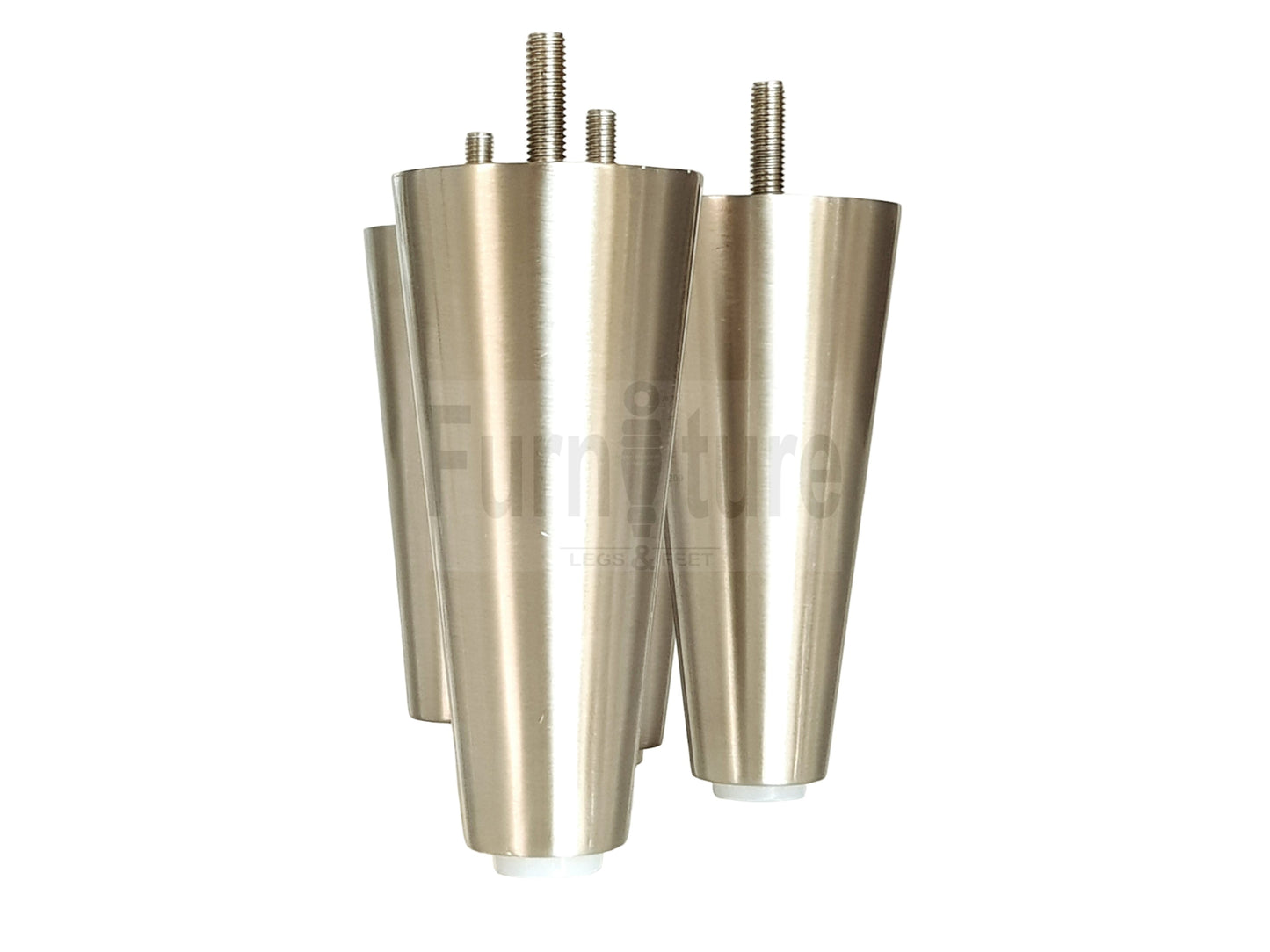 4x Metal Chrome Furniture Settee Legs Cabinet Sofa Feet 130mm High Chair Beds M8
