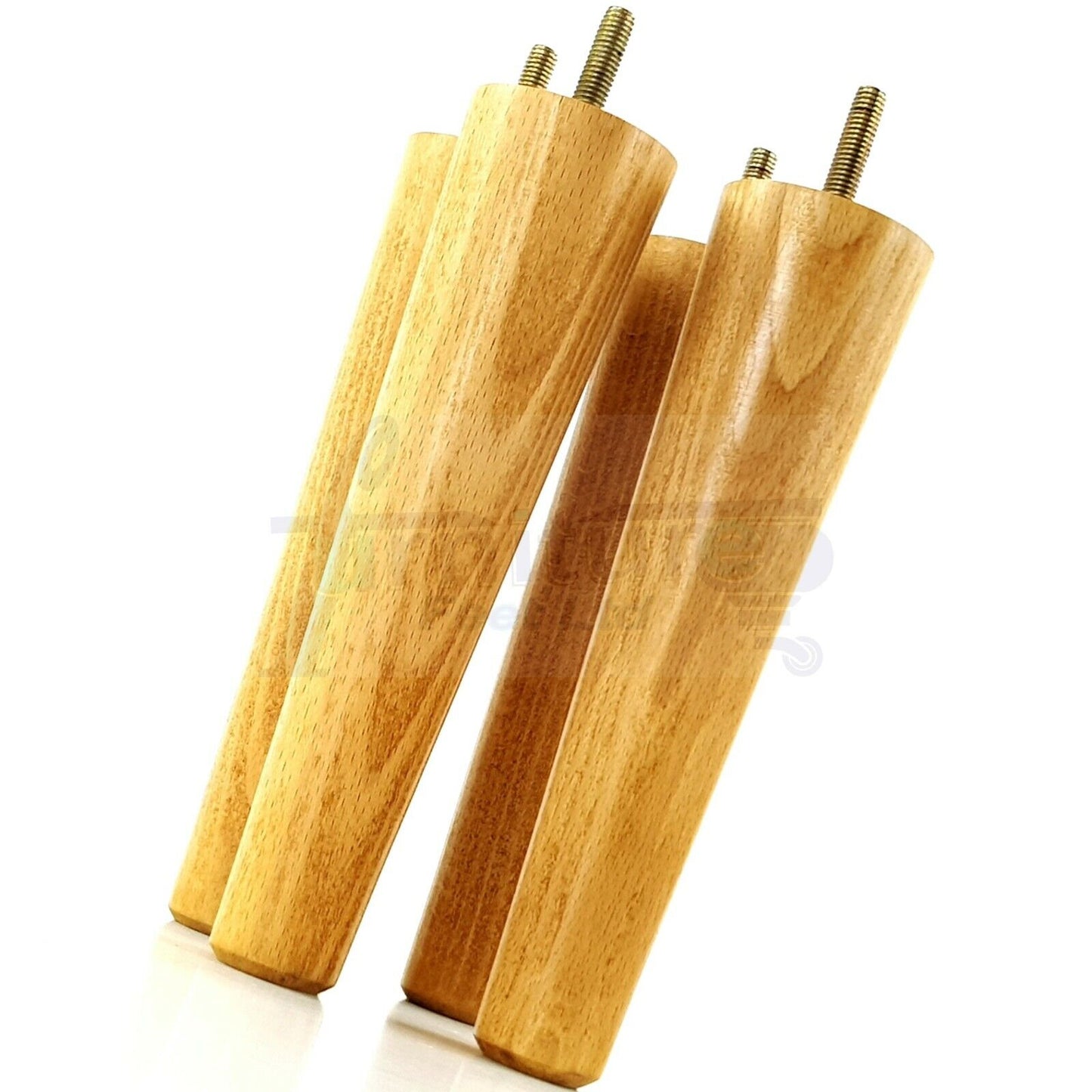 4 Retro Turned Wood Replacement Furniture Chair Legs M8 Footstool Settee Sofa Feet 200mm High