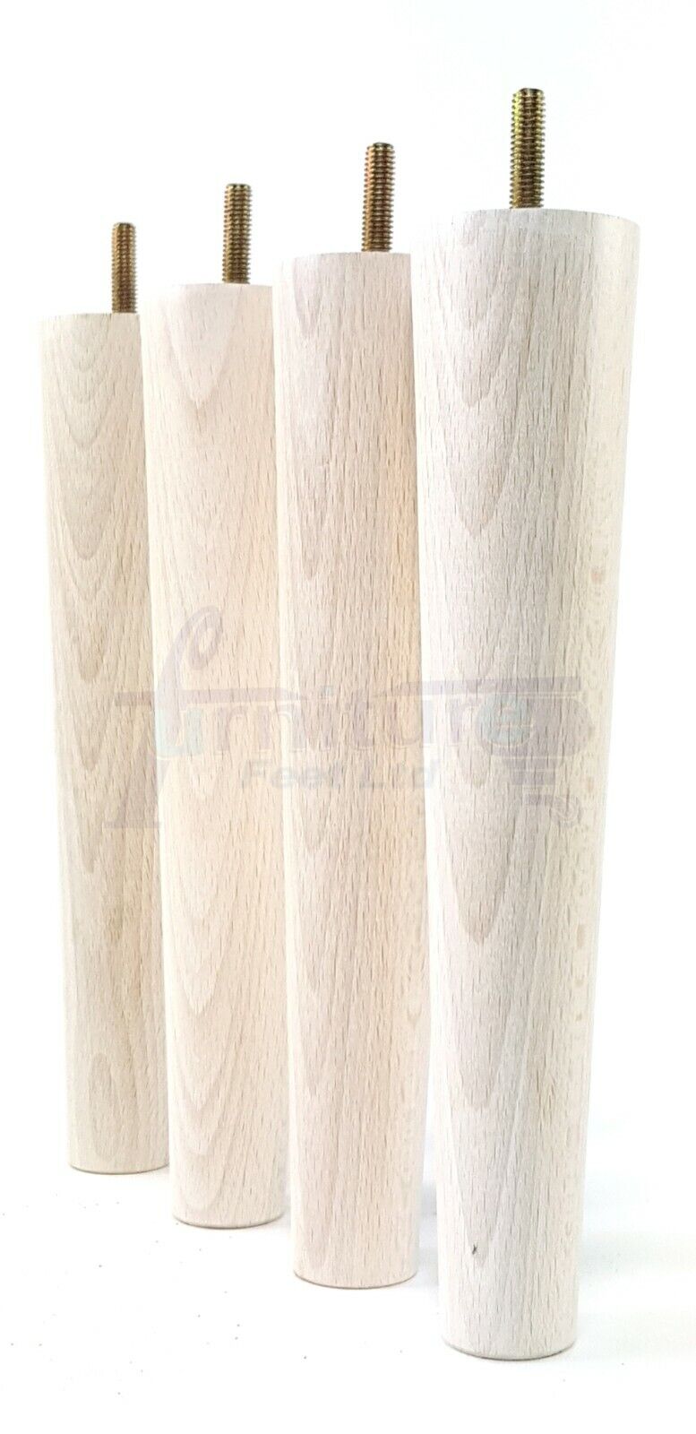 4 Retro Wood Replacement Furniture Chair Legs M8 Footstool Settee Sofa Feet 240mm High