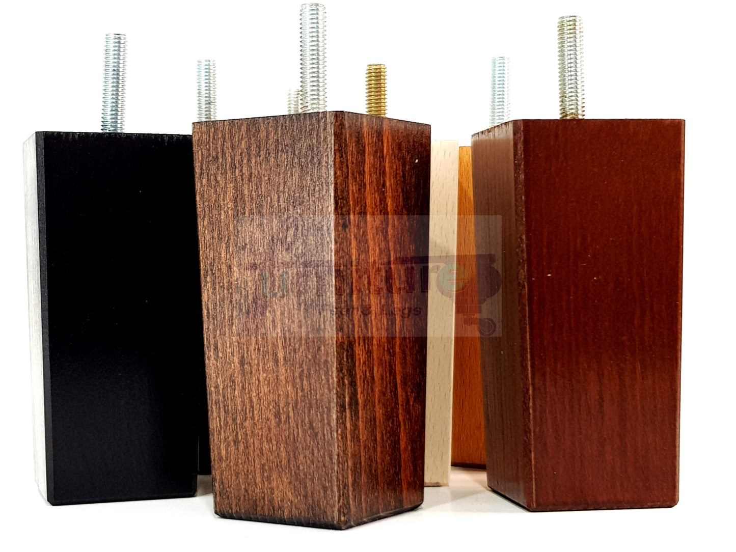 4 Wood Furniture Feet Replacement Legs 110mm High Chairs Stools Sofa Bed Settee & Cabinets M8