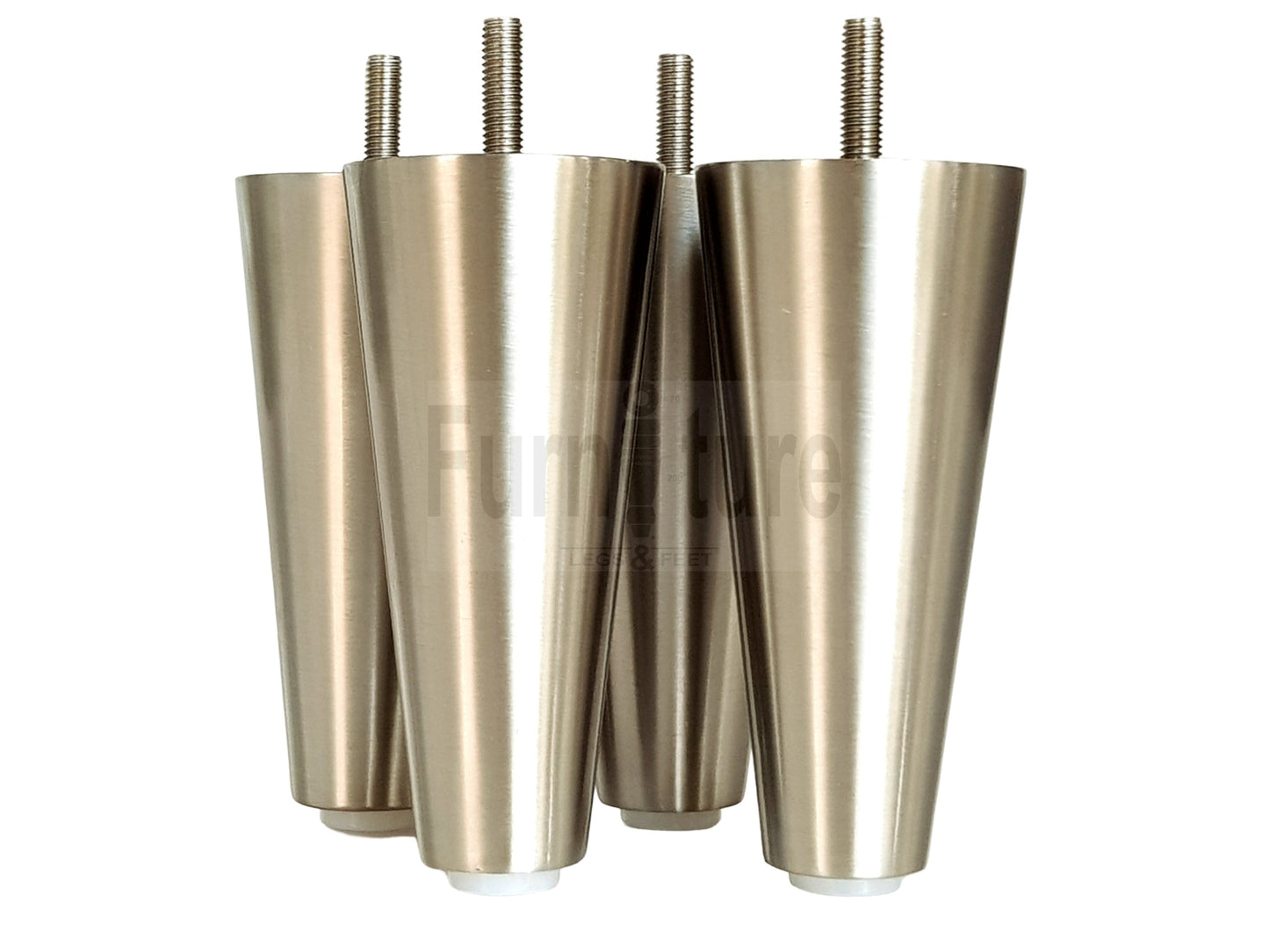 4x Metal Chrome Furniture Settee Legs Cabinet Sofa Feet 130mm High Chair Beds M8