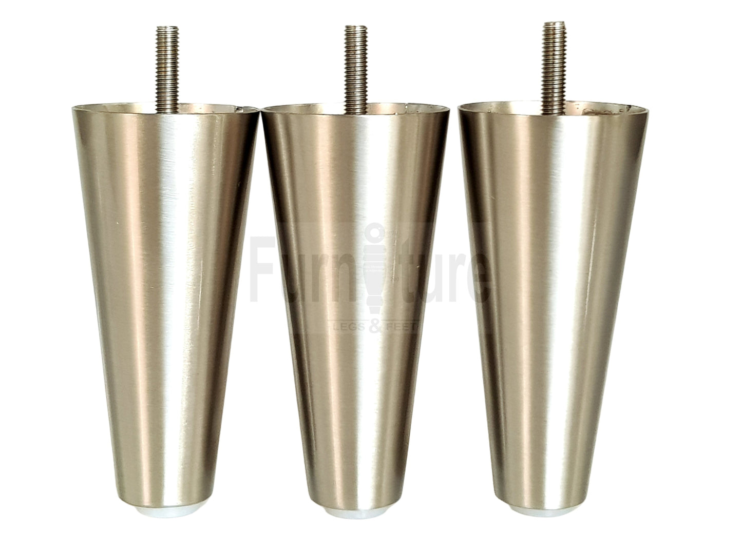 4x Metal Chrome Furniture Settee Legs Cabinet Sofa Feet 130mm High Chair Beds M8