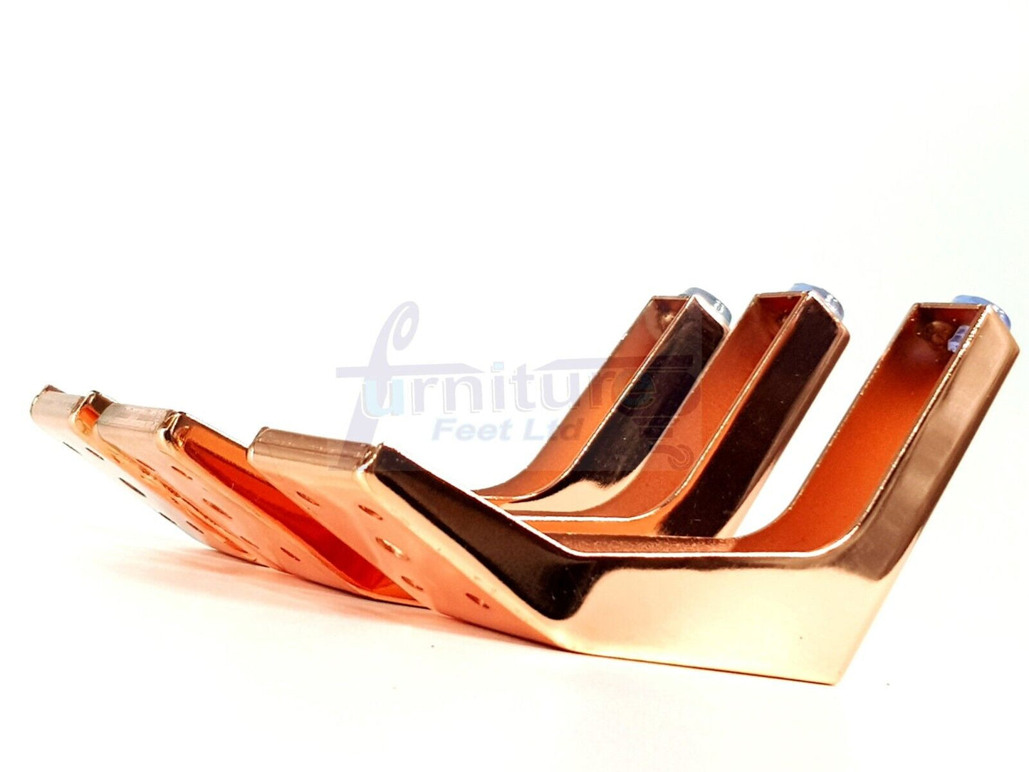 4 Rose Gold Furniture Feet Metal Copper Legs 160mm High Sofa Chair Beds Cabinets