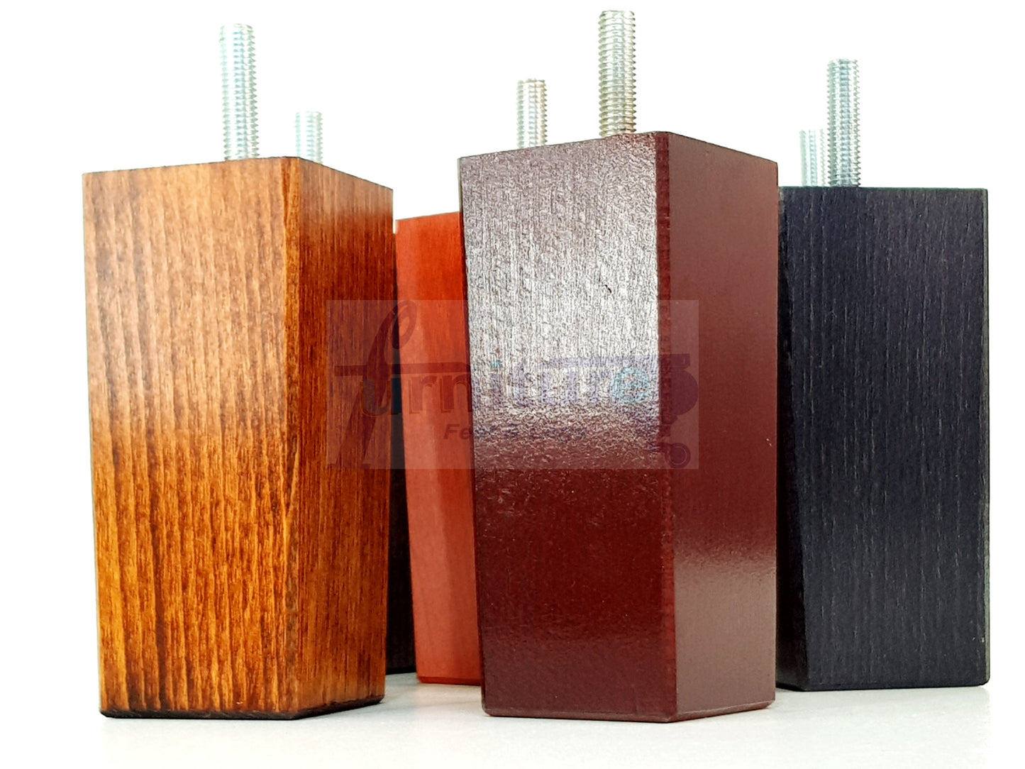 4 Wood Furniture Feet Replacement Legs 110mm High Chairs Stools Sofa Bed Settee & Cabinets M8