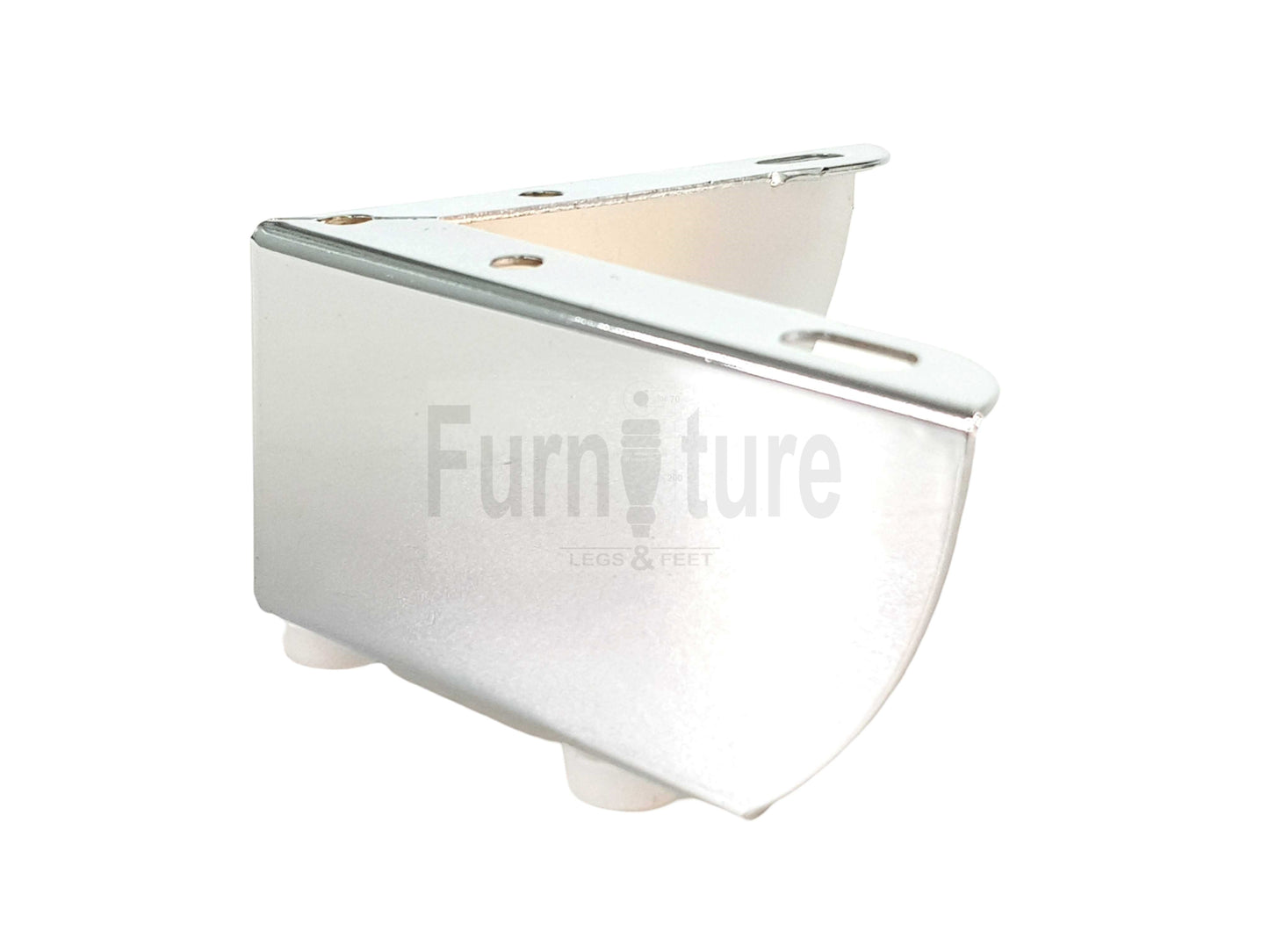4 Chrome Furniture Legs Metal Feet 50mm High Sofa Chair Cabinets Stools Beds