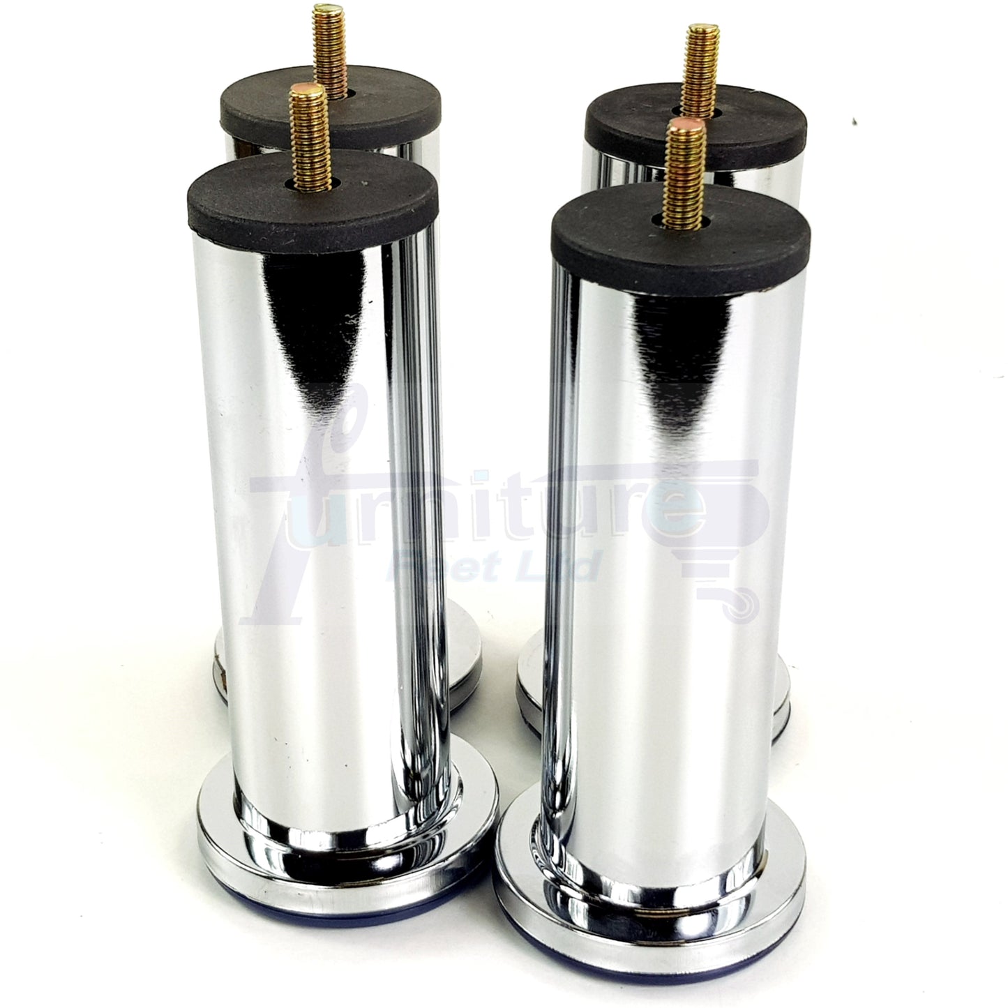 Metal Furniture Feet Chrome Replacement Metal Legs M8 Set of 4