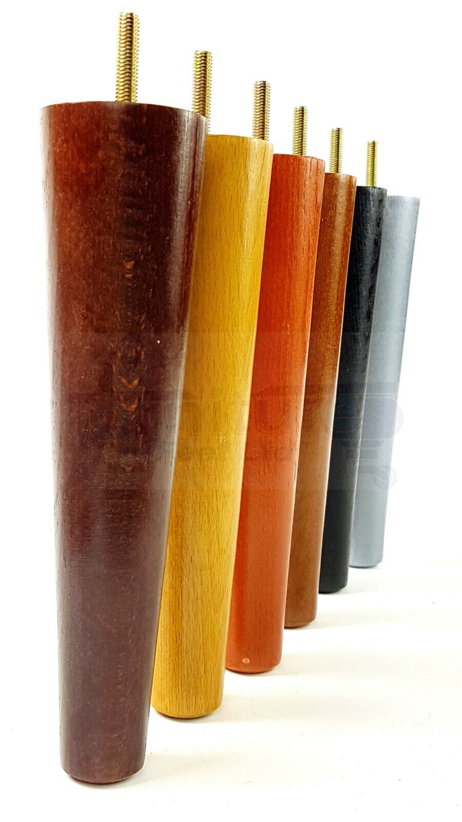 4 Retro Turned Wood Replacement Furniture Chair Legs M8 Footstool Settee Sofa Feet 200mm High