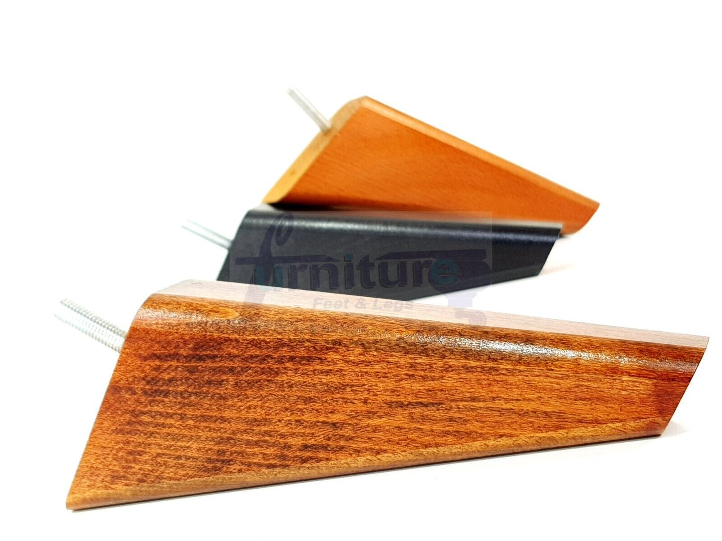 4 Replacement Tapered Feet 150mm High Wood Angled Furniture Legs 6 Inches Tall Chairs Stools Sofa's Beds Settee Cabinets M8