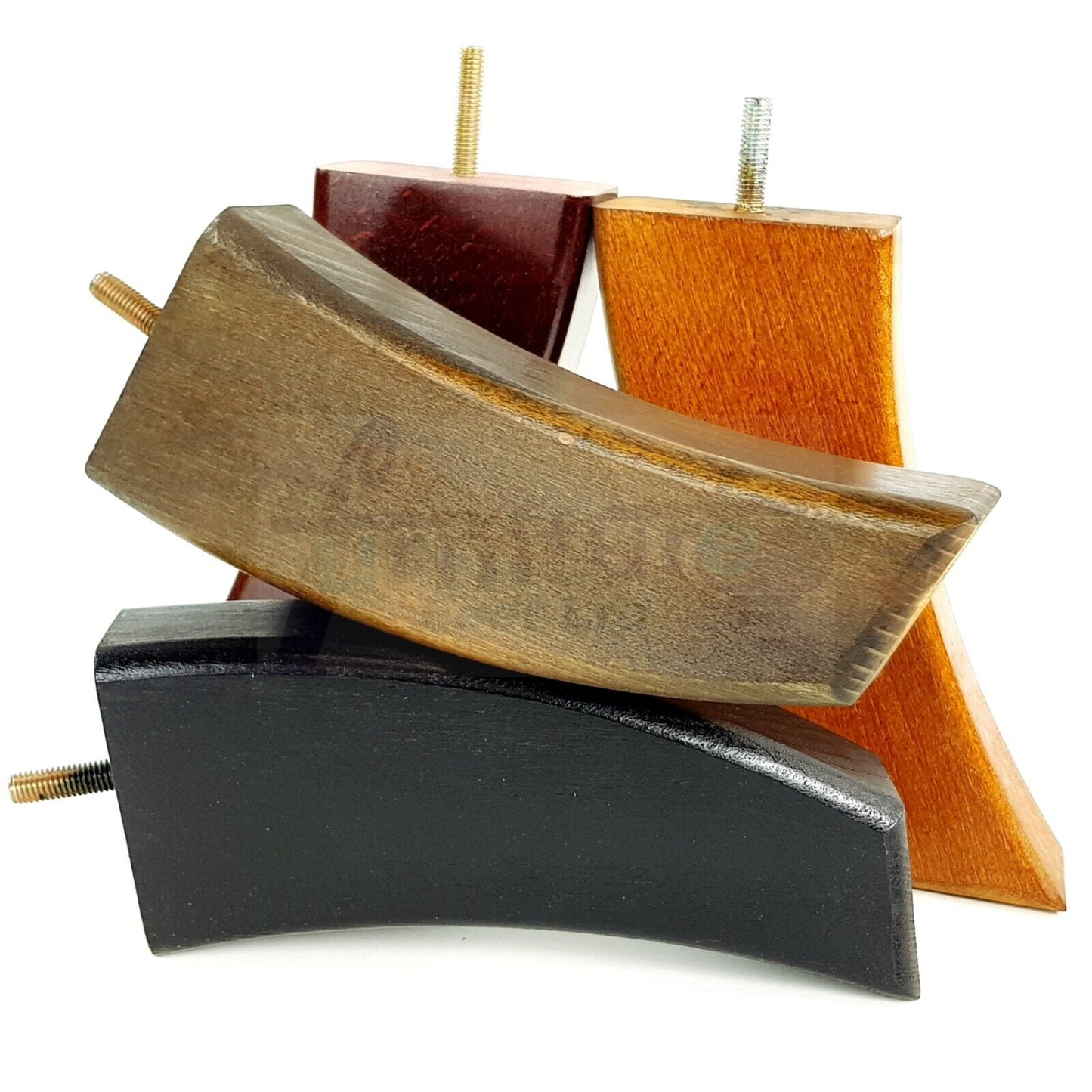 SET OF 4 WOODEN FURNITURE FEET 175mm HIGH REPLACEMENT SOFA LEGS 8mm Thread