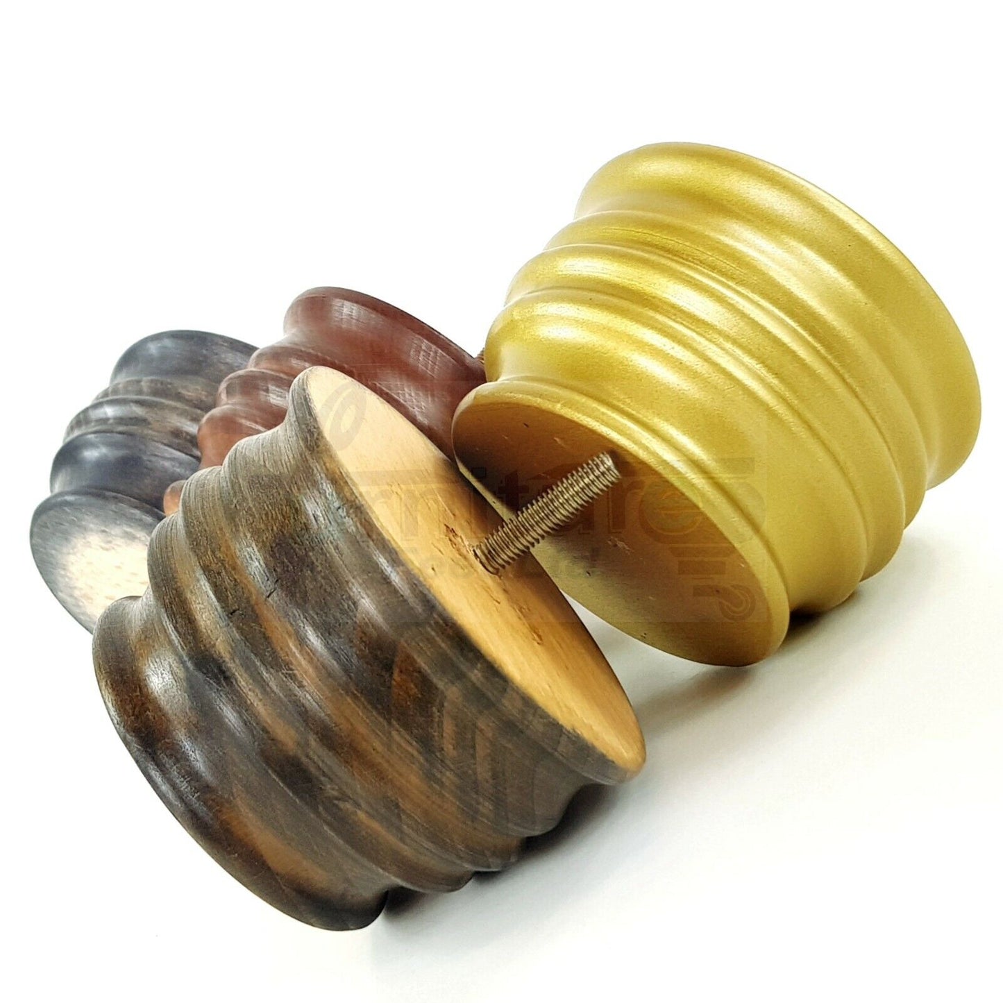 4x Turned Wooden Furniture Replacement Legs 65mm High 8mm Tread