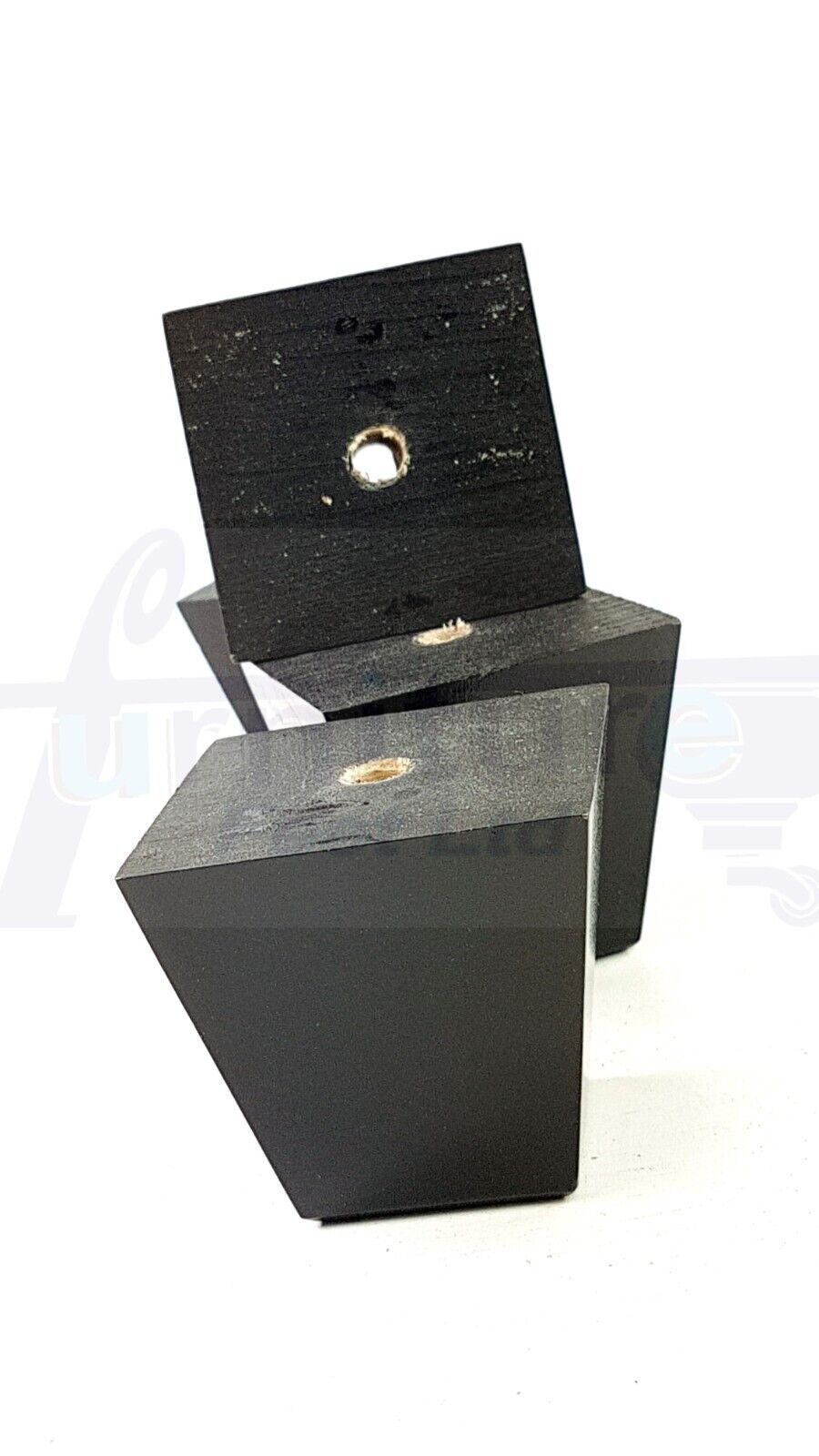 4x Solid Wood Square Block Furniture Feet Replacement Legs 100mm High