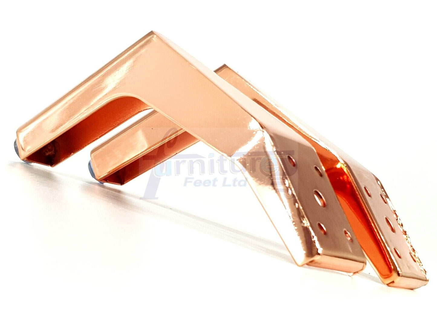 4 Rose Gold Furniture Feet Metal Copper Legs 160mm High Sofa Chair Beds Cabinets