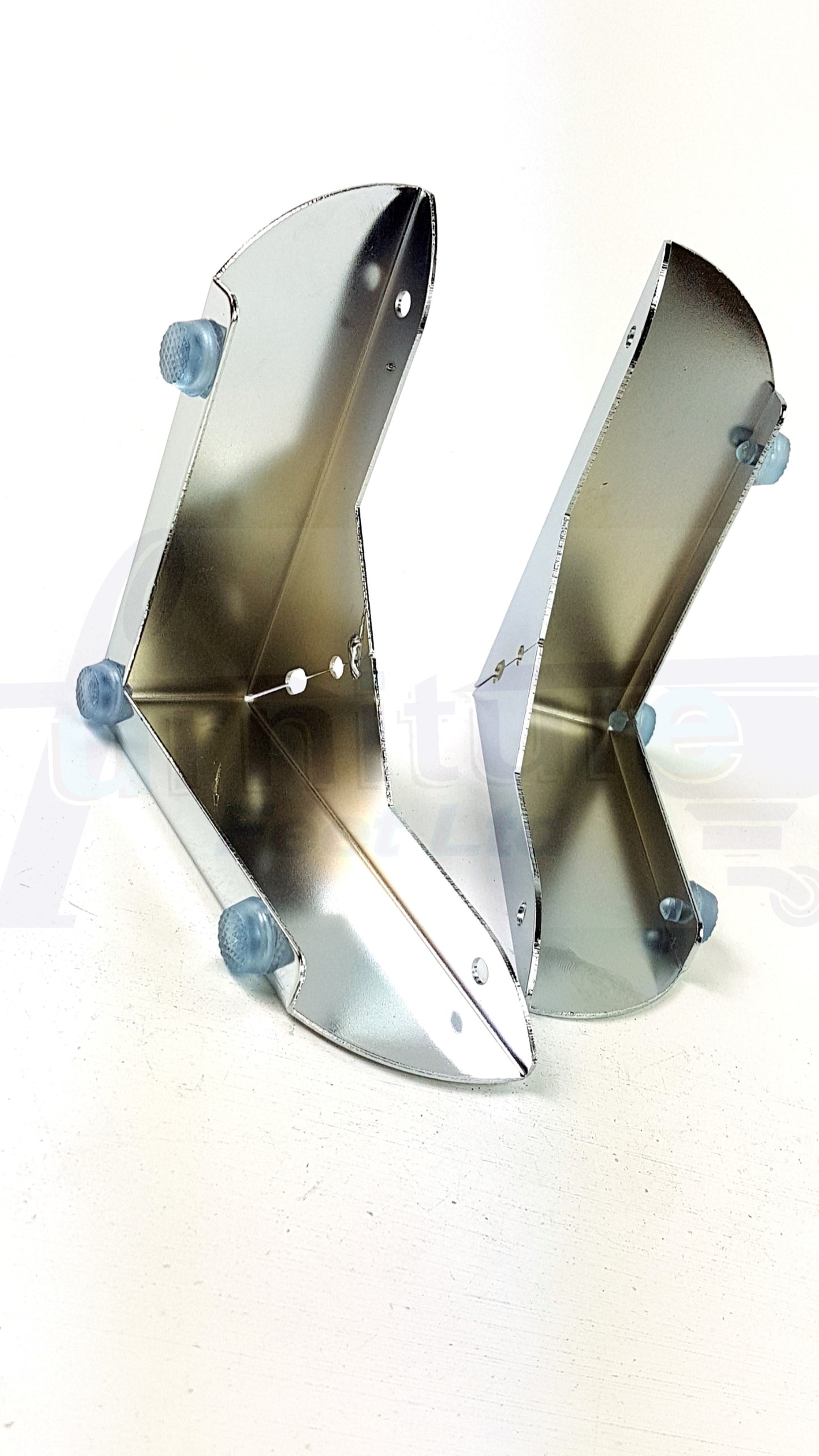 4x FURNITURE FEET METAL CHROME FURNITURE LEGS SOFAS CHAIRS STOOLS 50mm HIGH TSP2109 PreDrilled