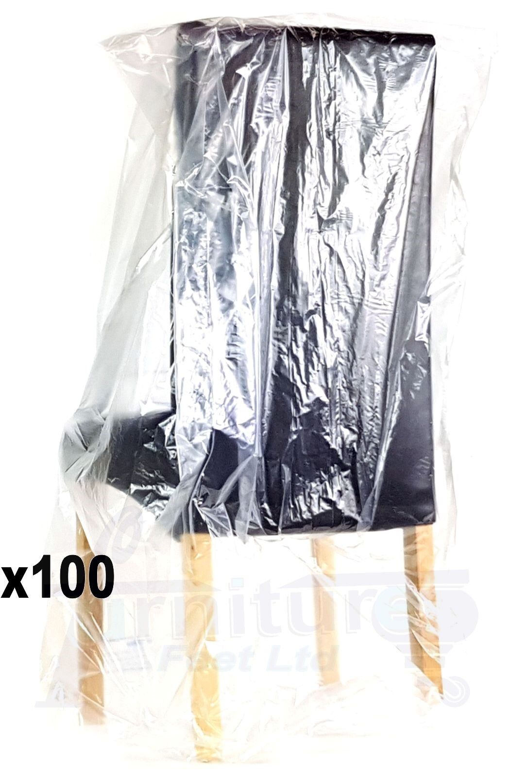 Sofa Furniture Dining Office Chair Footstool Dust Sheet Storage Bag Moving Removal Cover Strong Heavy Duty Plastic
