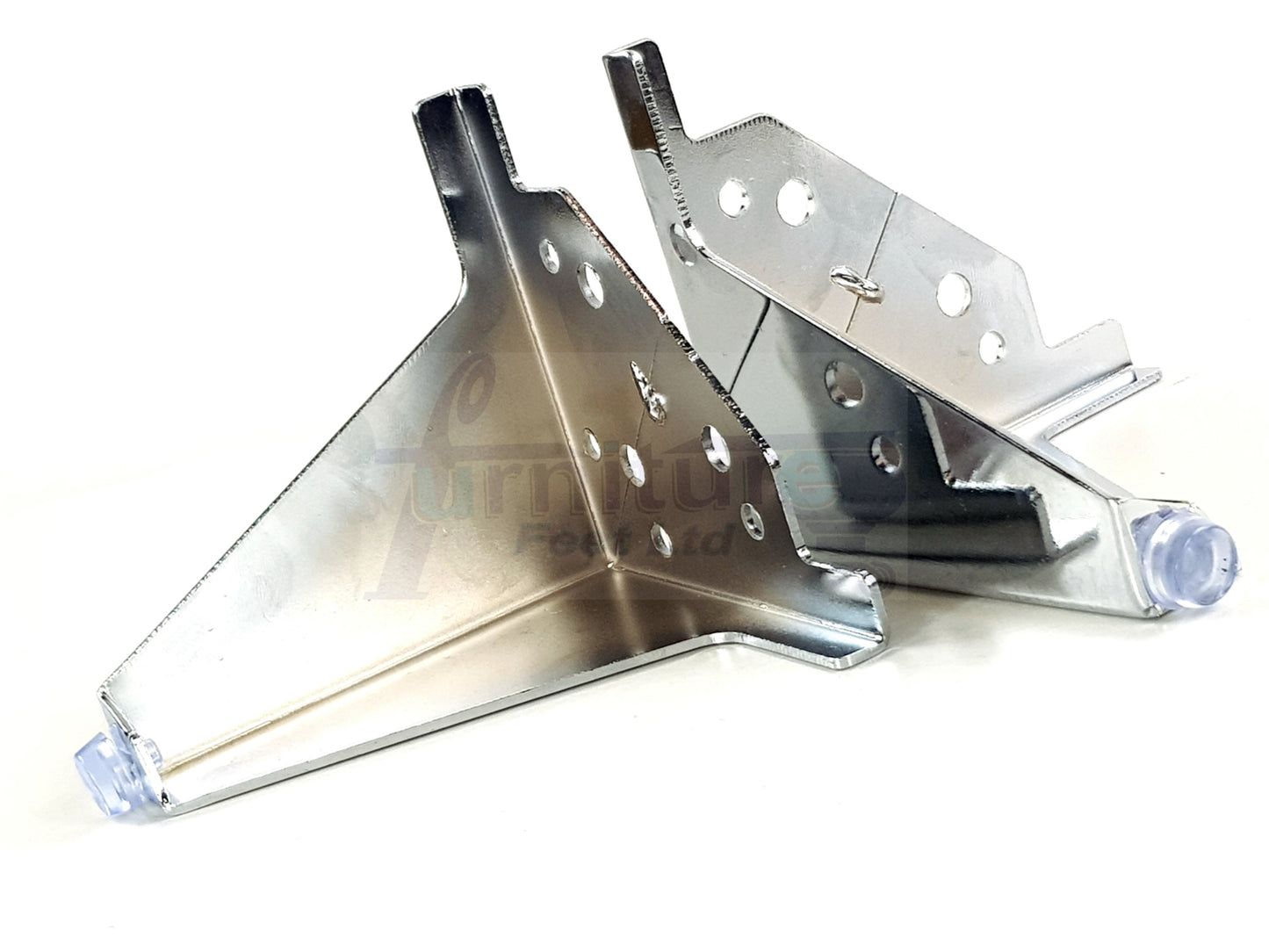 4 Chrome Metal Furniture Legs 100mm High Feet Sofa Chair Cabinets Beds Stools Fix With Screws