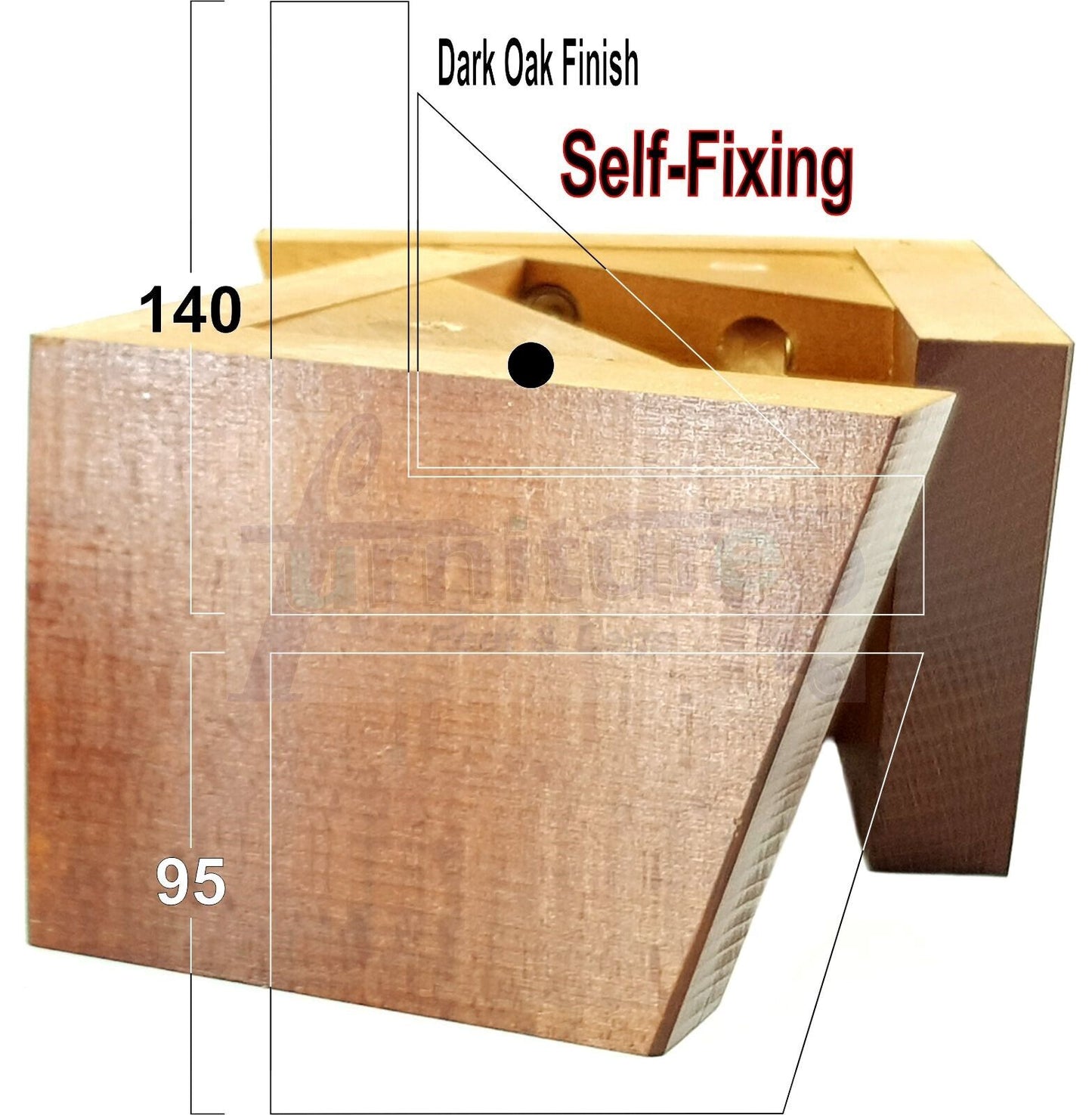 4 Solid Wood Furniture Legs Replacement Corner Feet 95mm High Multi Colours Chairs Stools Sofa Beds Settee & Cabinets Fix With Screws