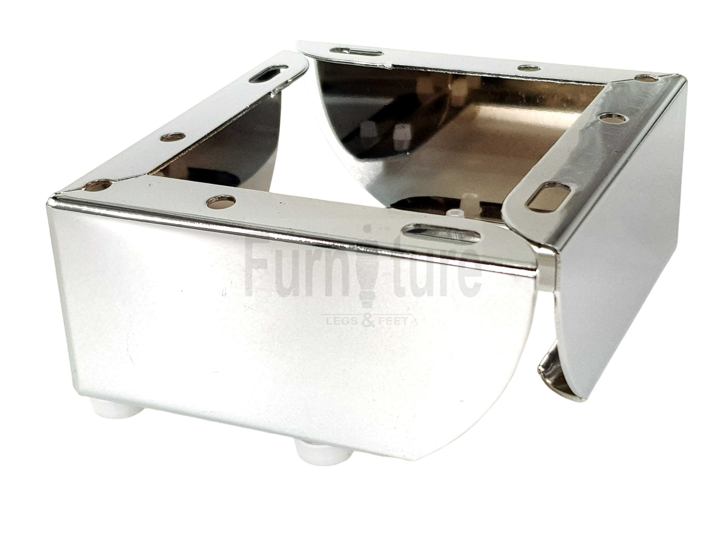 4 Chrome Furniture Legs Metal Feet 50mm High Sofa Chair Cabinets Stools Beds
